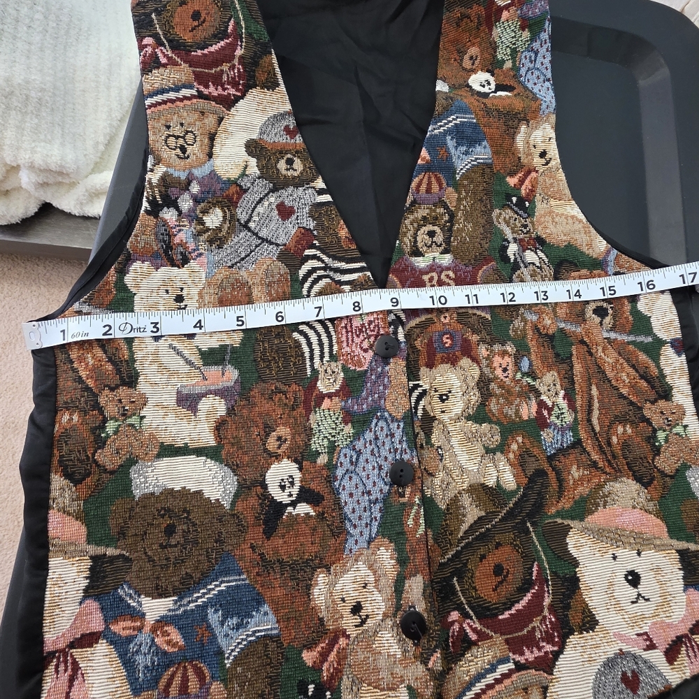 Charming Bear Pattern Vest - Multicolor - image 5